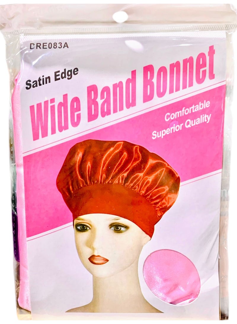 Satin Edge Wide Band Bonnet Comfortable Superior Quality Multicolor - Image 1